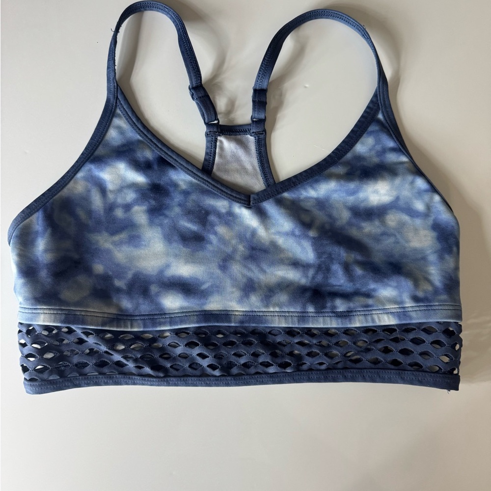 PINK Victoria's Secret Dark Blue Mesh Sports Bra